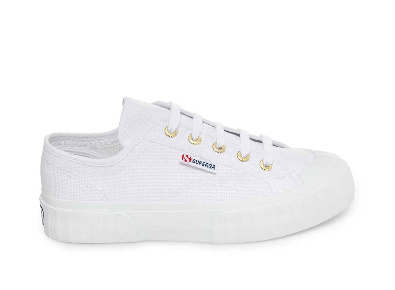 Espadrille Feminino Branco - Superga 2630 Stripe - LIGCZ-4637